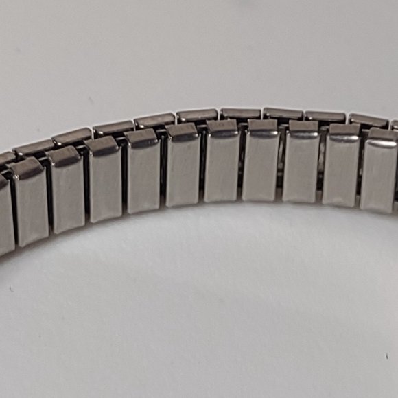 Silver Tone Metal Stretch Band Watch - Picture 12 of 13